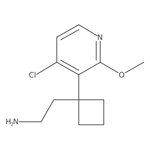 2-[1-(4-Chloro-2-methoxypyridin-3-yl)cyclobutyl]ethan-1-amine Structure
