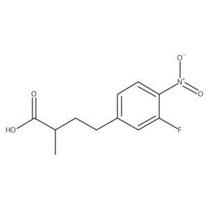 4-(3-Fluoro-4-nitrophenyl)-2-methylbutanoic acid结构式