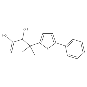 2-Hydroxy-3-methyl-3-(5-phenylthiophen-2-yl)butanoic acid Structure