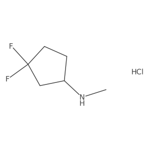 3,3-difluoro-N-methylcyclopentan-1-amine;hydrochloride结构式