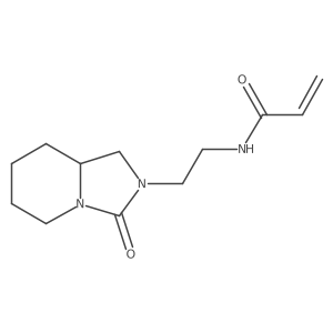N-(2-{3-oxo-octahydroimidazolidino[1,5-a]pyridin-2-yl}ethyl)prop-2-enamide结构式