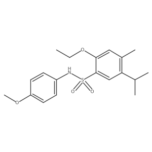 2-ethoxy-N-(4-methoxyphenyl)-4-methyl-5-(propan-2-yl)benzene-1-sulfonamide结构式