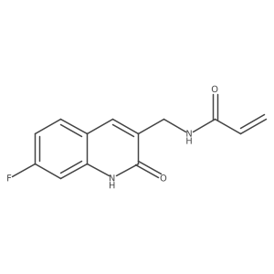 N-[(7-Fluoro-2-oxo-1H-quinolin-3-yl)methyl]prop-2-enamide结构式