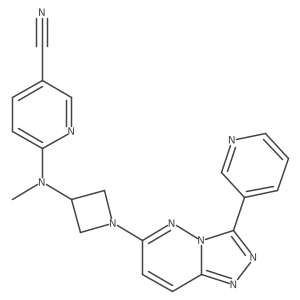 6-[Methyl({1-[3-(pyridin-3-yl)-[1,2,4]triazolo[4,3-b]pyridazin-6-yl]azetidin-3-yl})amino]pyridine-3-carbonitrile Structure
