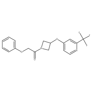 2-Phenoxy-1-(3-{[2-(trifluoromethyl)pyridin-4-yl]oxy}azetidin-1-yl)ethan-1-one结构式