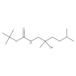 tert-butyl N-[4-(dimethylamino)-2-hydroxy-2-methylbutyl]carbamate结构式
