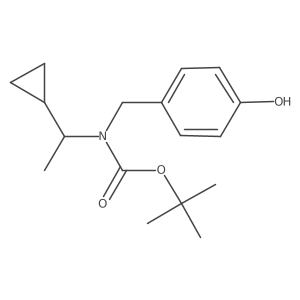 tert-butyl N-(1-cyclopropylethyl)-N-[(4-hydroxyphenyl)methyl]carbamate Structure