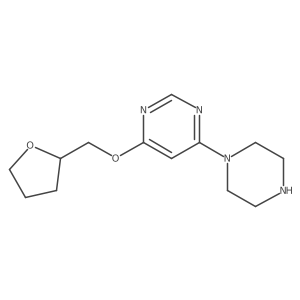 4-[(Oxolan-2-yl)methoxy]-6-(piperazin-1-yl)pyrimidine结构式