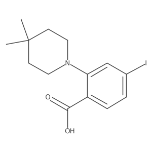 2-(4,4-dimethyl-1-piperidinyl)-4-iodoBenzoic acid Structure
