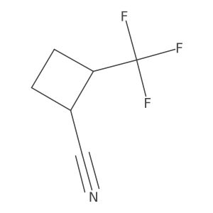(1R,2R)-2-(Trifluoromethyl)cyclobutane-1-carbonitrile Structure