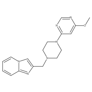 4-[4-({Imidazo[1,2-a]pyridin-2-yl}methyl)piperazin-1-yl]-6-methoxypyrimidine结构式