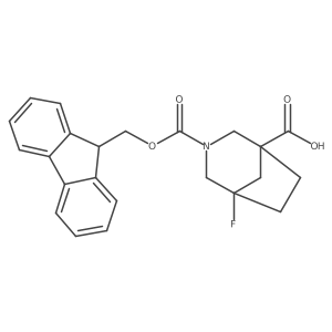 3-{[(9H-fluoren-9-yl)methoxy]carbonyl}-5-fluoro-3-azabicyclo[3.2.1]octane-1-carboxylic acid结构式
