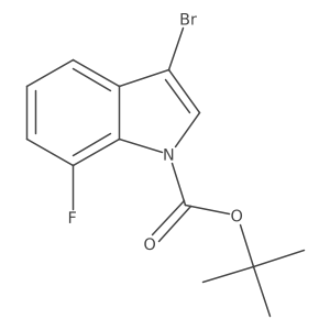 1,1-Dimethylethyl 3-bromo-7-fluoro-1H-indole-1-carboxylate Structure