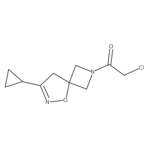 2-Chloro-1-{7-cyclopropyl-5-oxa-2,6-diazaspiro[3.4]oct-6-en-2-yl}ethan-1-one结构式