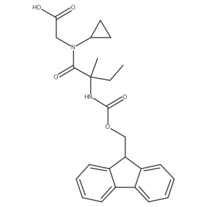 2-[N-cyclopropyl-2-({[(9H-fluoren-9-yl)methoxy]carbonyl}amino)-2-methylbutanamido]acetic acid Structure