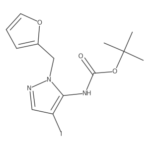 tert-butyl N-{1-[(furan-2-yl)methyl]-4-iodo-1H-pyrazol-5-yl}carbamate Structure