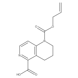 1-[(Prop-2-en-1-yloxy)carbonyl]-1,2,3,4-tetrahydro-1,6-naphthyridine-5-carboxylic acid结构式