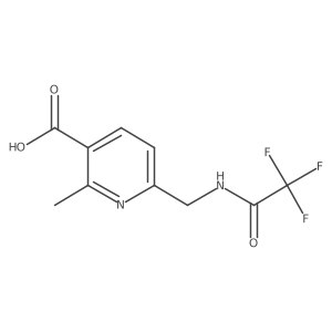 2-Methyl-6-[(trifluoroacetamido)methyl]pyridine-3-carboxylic acid Structure