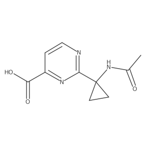 2-(1-Acetamidocyclopropyl)pyrimidine-4-carboxylic acid Structure