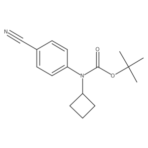 tert-butyl N-(4-cyanophenyl)-N-cyclobutylcarbamate结构式