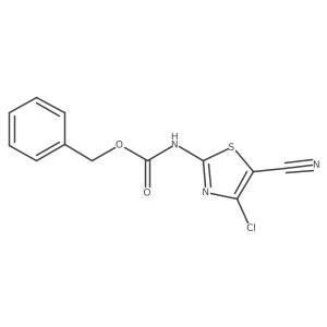 benzyl N-(4-chloro-5-cyano-1,3-thiazol-2-yl)carbamate结构式