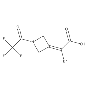 2-Bromo-2-[1-(2,2,2-trifluoroacetyl)azetidin-3-ylidene]acetic acid Structure
