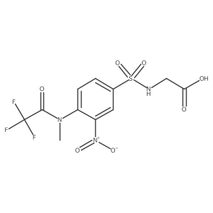 2-[3-nitro-4-(2,2,2-trifluoro-N-methylacetamido)benzenesulfonamido]acetic acid Structure