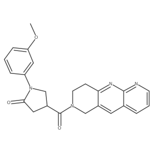 1-(3-methoxyphenyl)-4-{6H,7H,8H,9H-pyrido[2,3-b]1,6-naphthyridine-7-carbonyl}pyrrolidin-2-one Structure