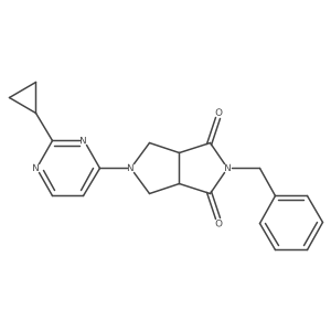 2-Benzyl-5-(2-cyclopropylpyrimidin-4-yl)-octahydropyrrolo[3,4-c]pyrrole-1,3-dione Structure