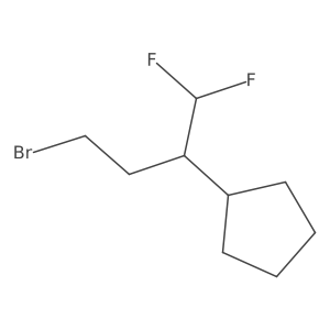 (4-Bromo-1,1-difluorobutan-2-yl)cyclopentane Structure