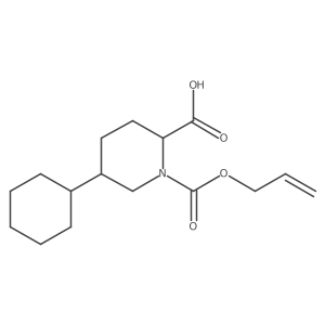 rac-(2R,5S)-5-cyclohexyl-1-[(prop-2-en-1-yloxy)carbonyl]piperidine-2-carboxylic acid Structure