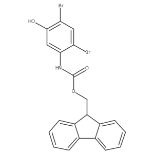 (9H-fluoren-9-yl)methyl N-(2,4-dibromo-5-hydroxyphenyl)carbamate结构式