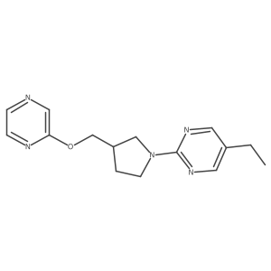 5-Ethyl-2-{3-[(pyrazin-2-yloxy)methyl]pyrrolidin-1-yl}pyrimidine Structure