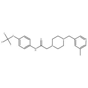 2-{4-[(5-methylpyridin-3-yl)methyl]piperazin-1-yl}-N-[4-(trifluoromethoxy)phenyl]acetamide Structure