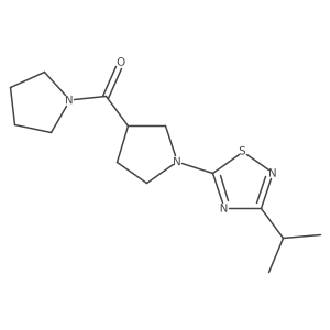 3-(Propan-2-yl)-5-[3-(pyrrolidine-1-carbonyl)pyrrolidin-1-yl]-1,2,4-thiadiazole结构式
