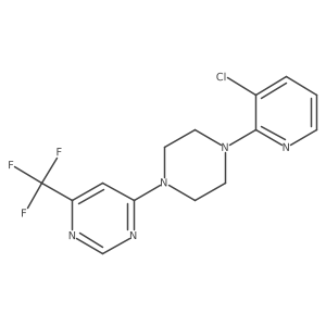 4-[4-(3-Chloropyridin-2-yl)piperazin-1-yl]-6-(trifluoromethyl)pyrimidine Structure