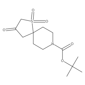 tert-Butyl 3-oxo-1-thia-8-azaspiro[4.5]decane-8-carboxylate 1,1-dioxide结构式