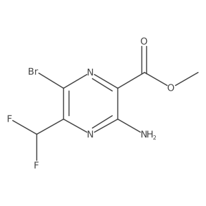 Methyl 3-amino-6-bromo-5-(difluoromethyl)pyrazine-2-carboxylate Structure