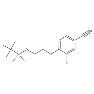 3-Bromo-4-[2-[[(1,1-dimethylethyl)dimethylsilyl]oxy]ethoxy]benzonitrile Structure