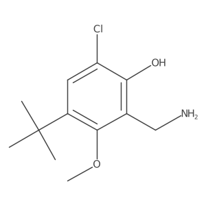 2-(Aminomethyl)-4-tert-butyl-6-chloro-3-methoxyphenol结构式