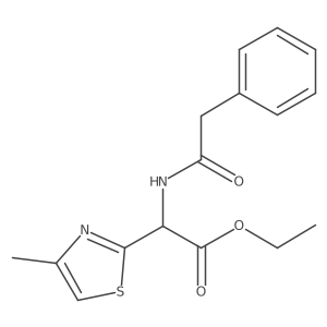 Ethyl 4-methyl-I+/--[(2-phenylacetyl)amino]-2-thiazoleacetate结构式
