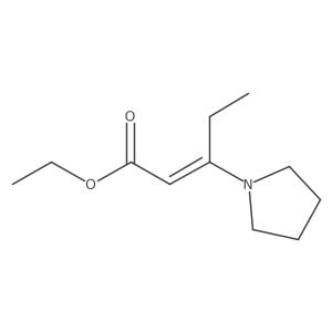 Ethyl 3-(pyrrolidin-1-yl)pent-2-enoate结构式