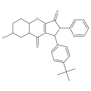 1-(4-tert-butylphenyl)-7-chloro-2-pyridin-2-yl-4a,5,6,7,8,8a-hexahydro-1H-chromeno[2,3-c]pyrrole-3,9-dione Structure