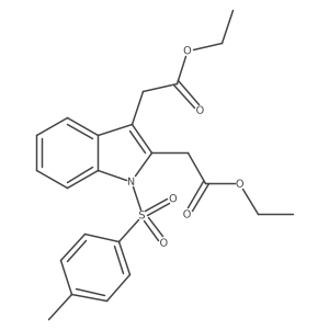 2,3-Diethyl 1-[(4-methylphenyl)sulfonyl]-1H-indole-2,3-diacetate结构式