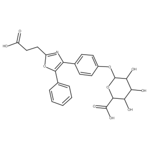 4-(4-Hydroxyphenyl)-5-phenyl-2-oxazolepropanoic acid o-glucuronide Structure