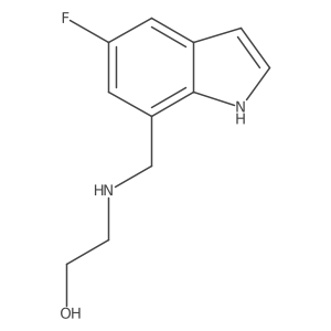 2-[(5-Fluoro-1H-indol-7-ylmethyl)-amino]-ethanol Structure