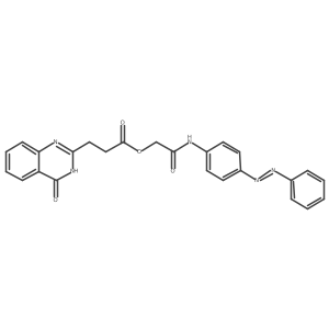 2-Quinazolinepropanoic acid, 3,4-dihydro-4-oxo-, 2-oxo-2-[[4-(2-phenyldiazenyl)phenyl]amino]ethyl ester结构式