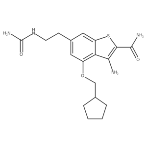 Benzo[b]thiophene-2-carboxamide,3-amino-6-[2-[(aminocarbonyl)amino]ethyl]-4-(cyclopentylmethoxy)-结构式