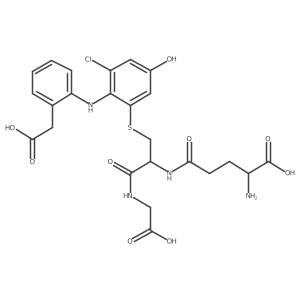 4'-Hydroxy-2'-glutathione conjugated monoclofenac Structure