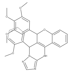 7-(2-methoxyphenyl)-6-(3,4,5-trimethoxyphenyl)-7,12-dihydro-6H-chromeno[4,3-d][1,2,4]triazolo[1,5-a]pyrimidine Structure